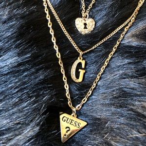 Guess three tiered necklace